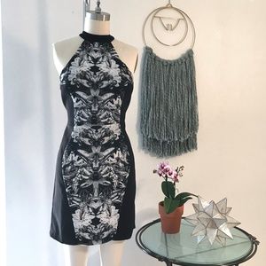 Silence + Noise Geo Print Halter Dress